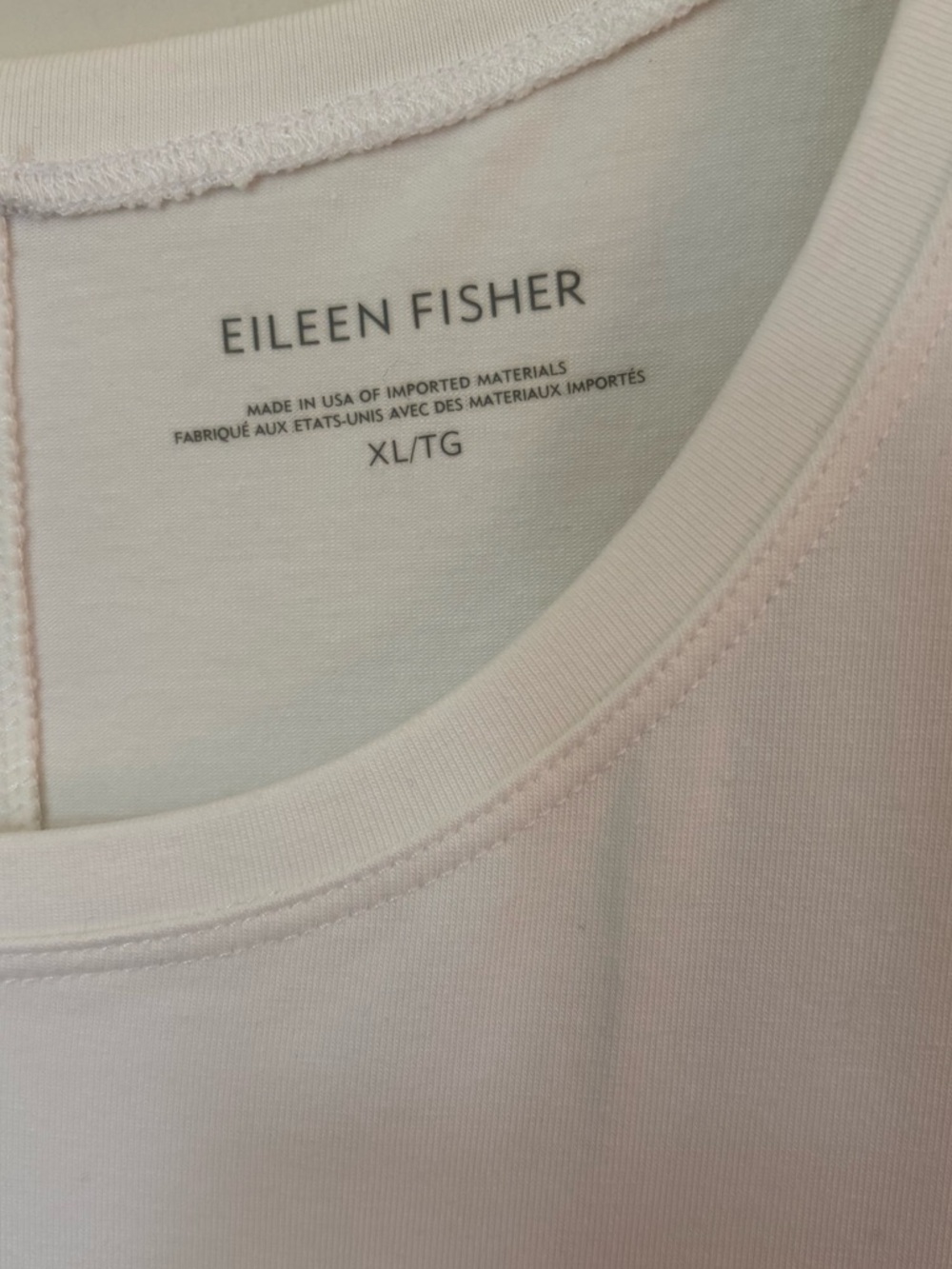 Eileen Fisher White Scoop Neck Dress - Picture 2 of 7